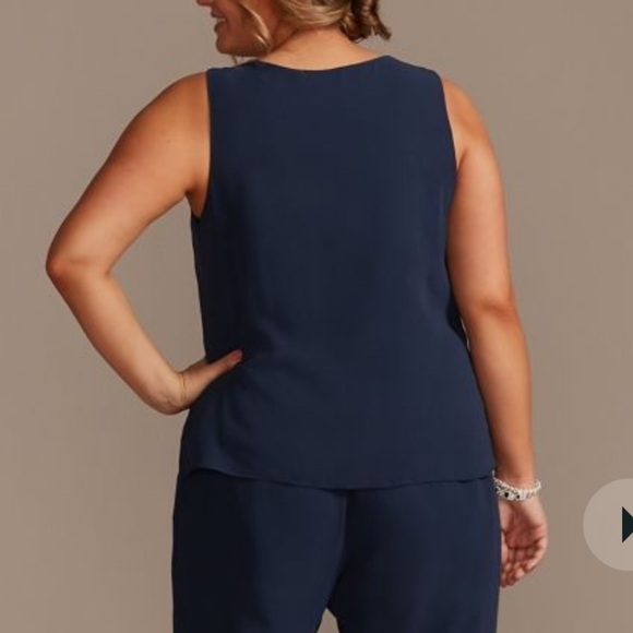 OLEG Cassini Tank and Kimono Set Navy size 16w - Picture 2 of 14